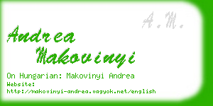 andrea makovinyi business card